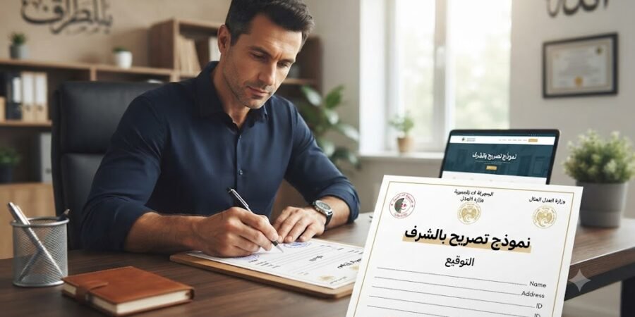 نموذج تصريح بالشرف جاهز للطباعة