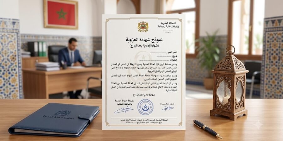 تحميل نموذج شهادة العزوبة بعد الزواج بصيغة pdf او word