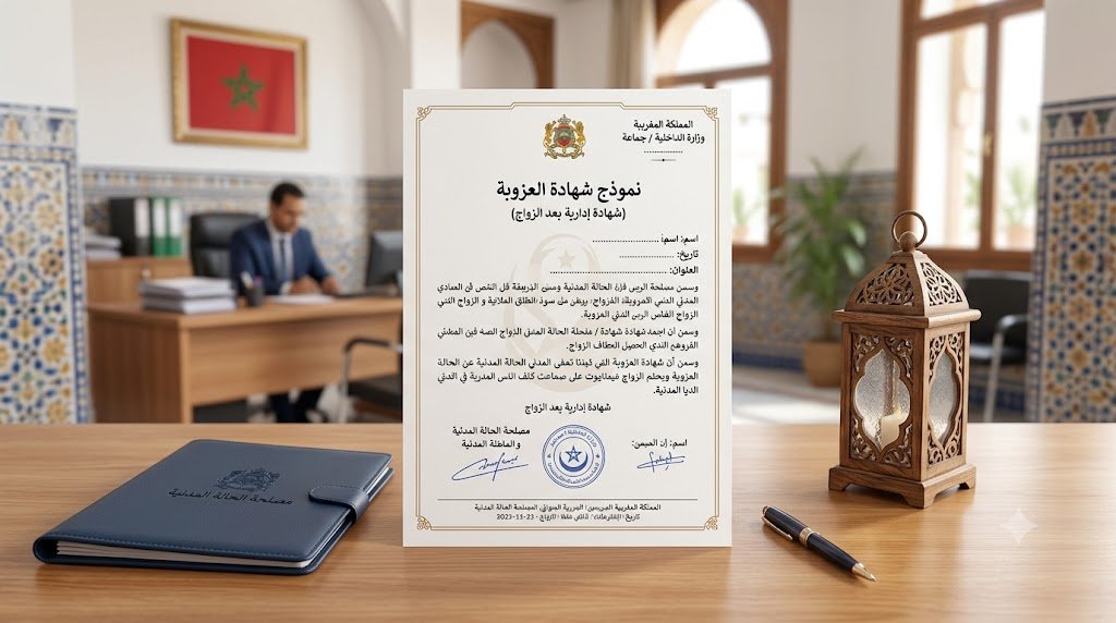 تحميل نموذج شهادة العزوبة بعد الزواج بصيغة pdf او word