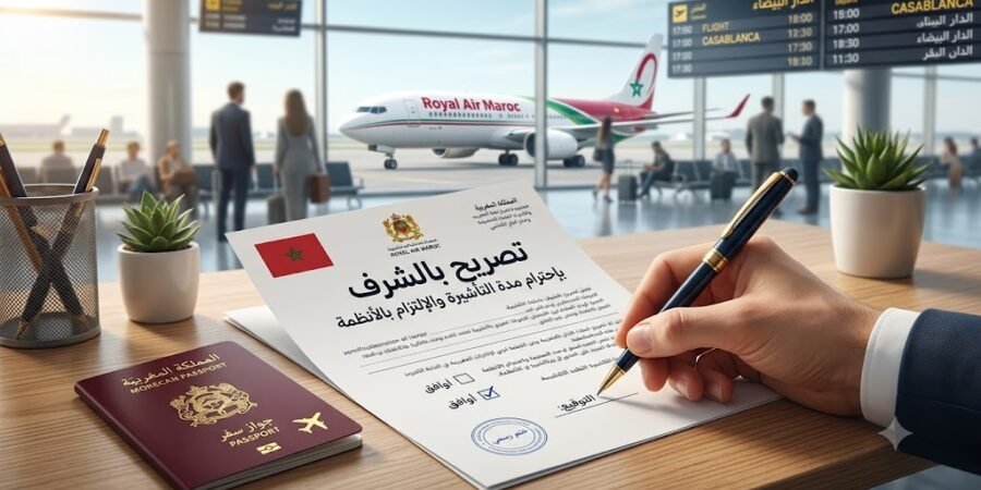 تصريح بالشرف باحترام مدة التأشيرة PDF جاهز للتحميل 2026 (نماذج متعددة)