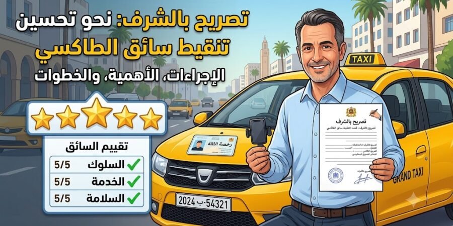 تصريح بالشرف قصد التنقيط سائق الطاكسي pdf