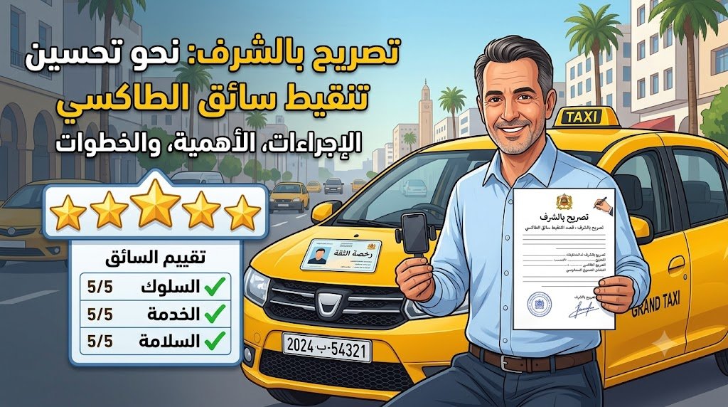 تصريح بالشرف قصد التنقيط سائق الطاكسي pdf