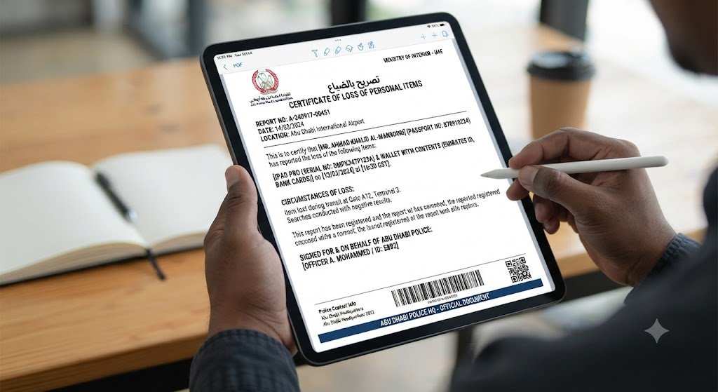 تصريح بالضياع PDF جاهز للتحميل
