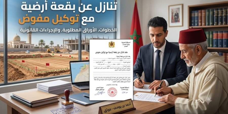 نموذج تنازل عن بقعة أرضية مع توكيل مفوض pdf جاهز