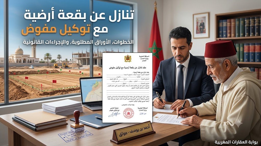 نموذج تنازل عن بقعة أرضية مع توكيل مفوض pdf جاهز