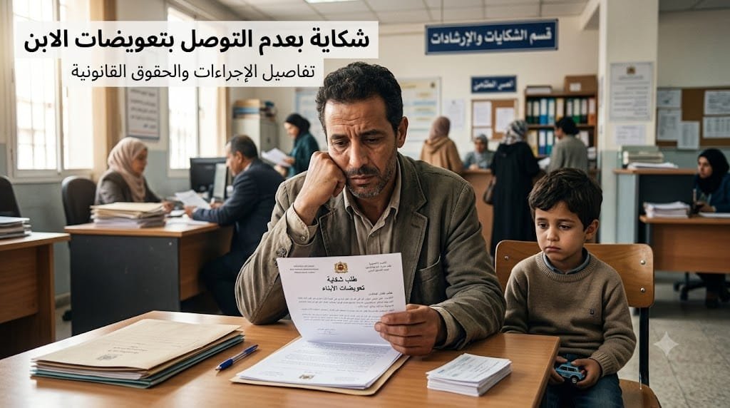 شكاية بعدم التوصل بتعويضات الابن