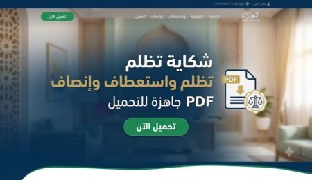 تحميل نموذج شكاية تظلم و استعطاف وإنصاف