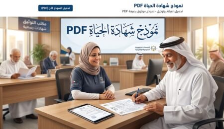 نموذج شهادة الحياة PDF قابلة للتحميل