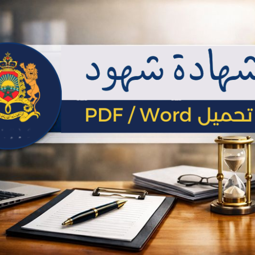 نموذج شهادة شهود PDF | تحميل مجاني 2026