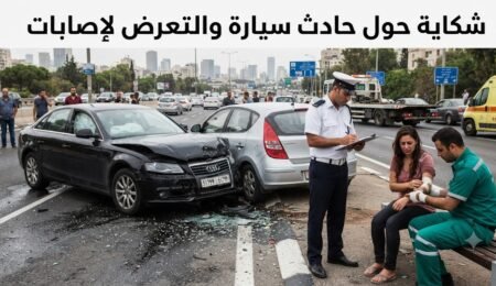 نموذج شكاية حول حادث سيارة والتعرض لإصابات