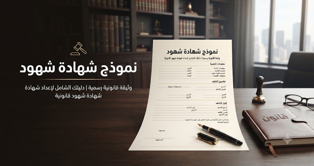 نموذج شهادة شهود PDF