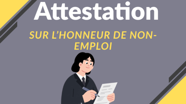 Téléchargez une attestation sur l’honneur de non-emploi