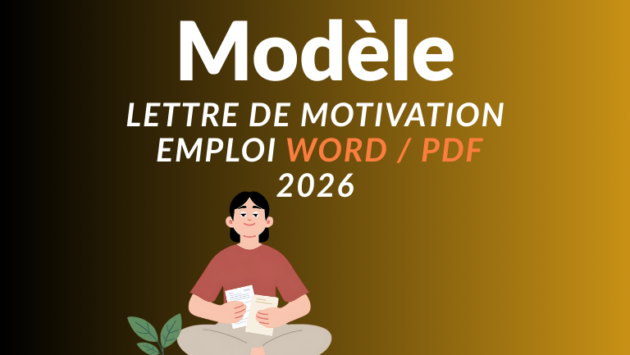 Lettre de motivation emploi France Word 2026 (Modèle gratuit à télécharger)