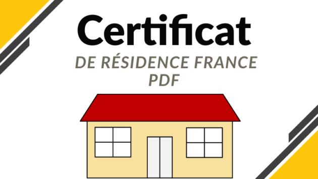 Certificat de résidence France PDF Modèle gratuit et guide complet