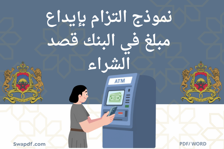 نموذج التزام بإيداع مبلغ في البنك