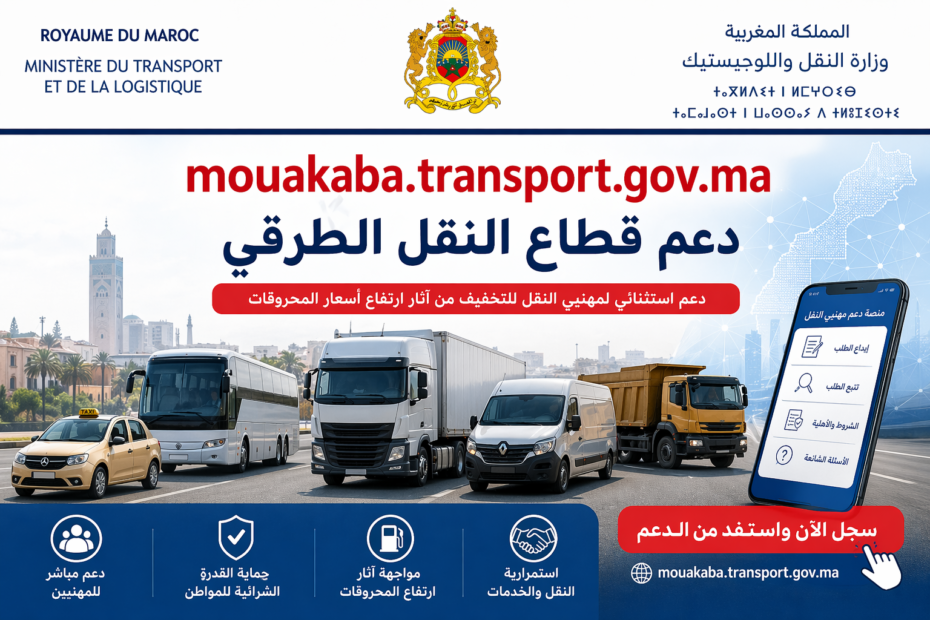 التسجيل في mouakaba.transport.gov.ma 2026