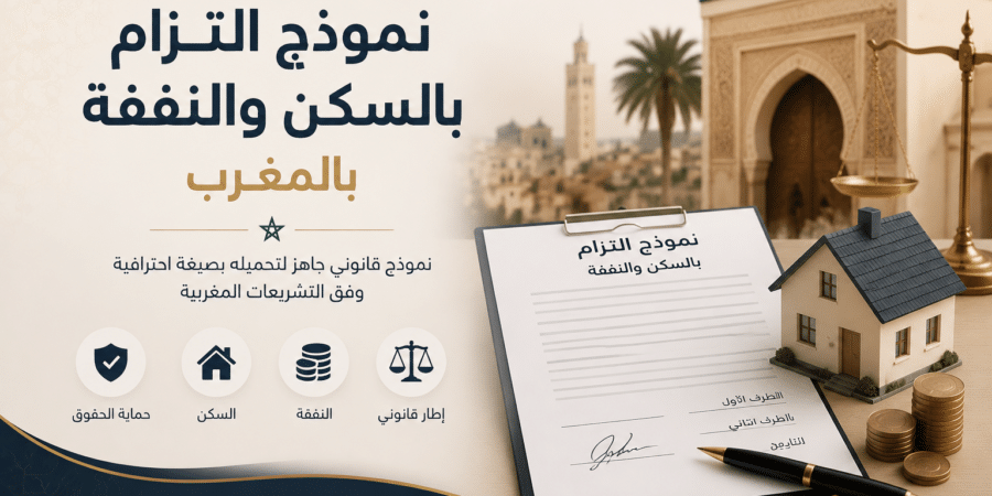 نموذج التزام بالسكن والنفقة بالمغرب: تحميل مباشر بصيغة Word و PDF