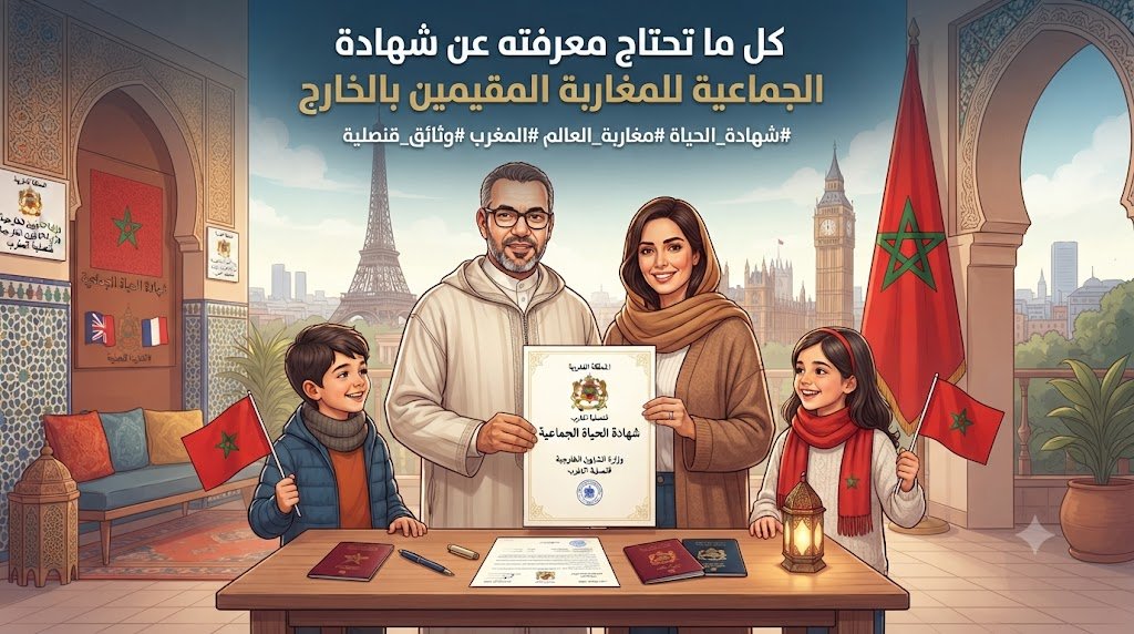 شهادة الحياة الجماعية للمغاربة المقيمين بالخارج