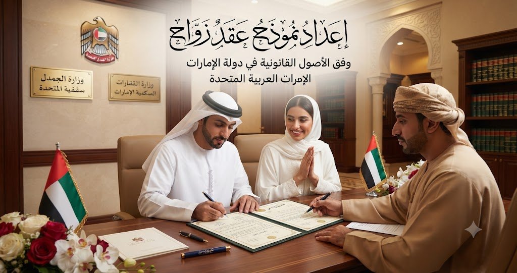 إعداد نموذج عقد زواج (وفق الأصول القانونية في دولة الإمارات العربية المتحدة)