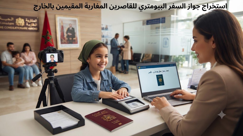 استخراج جواز السفر البيومتري للقاصرين