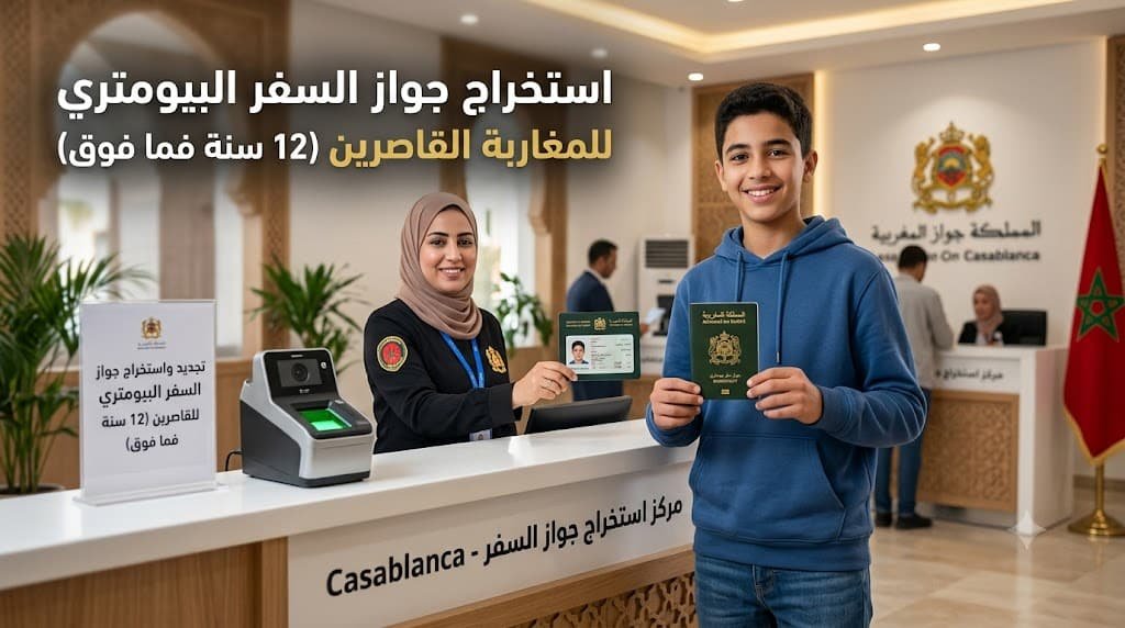 استخراج جواز السفر البيومتري للمغاربة القاصرين (12 سنة فما فوق)