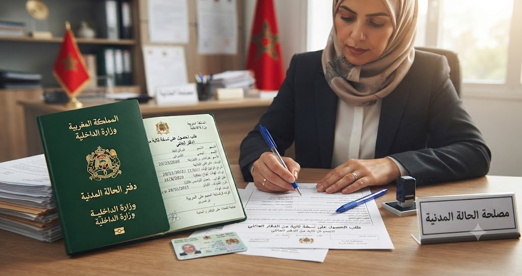 طريقة استخراج نسخة بدل ضائع أو مسروق من الدفتر العائلي