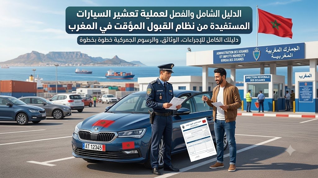 تعشير السيارات المستفيدة من نظام القبول المؤقت في المغرب