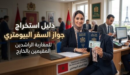 طريقة استخراج جواز السفر البيومتري للمغاربة الراشدين المقيمين بالخارج