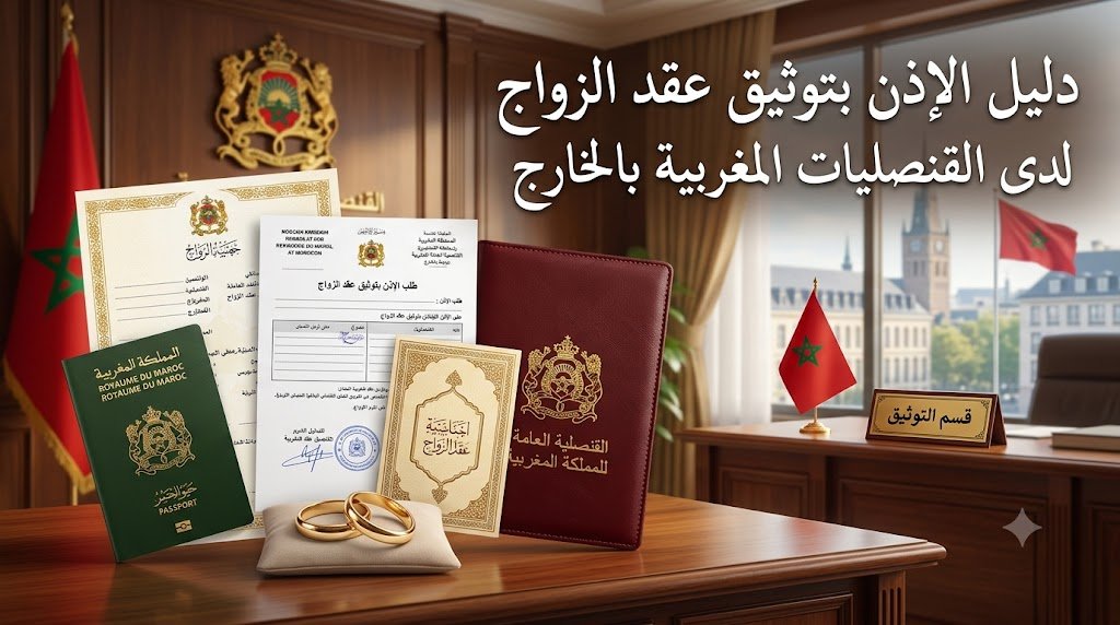 الإذن بتوثيق عقد الزواج لدى القنصليات