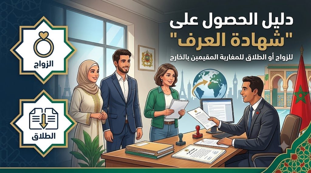 شهادة العرف للزواج أو الطلاق للمغاربة المقيمين بالخارج