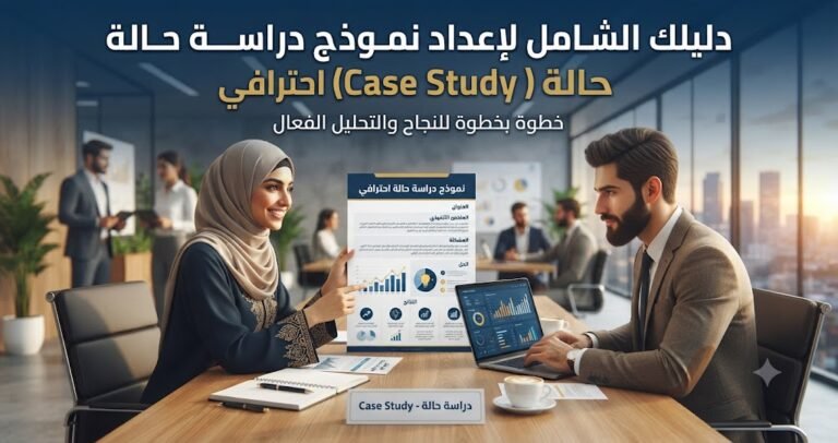 دليلك الشامل لإعداد نموذج دراسة حالة (Case Study) احترافي