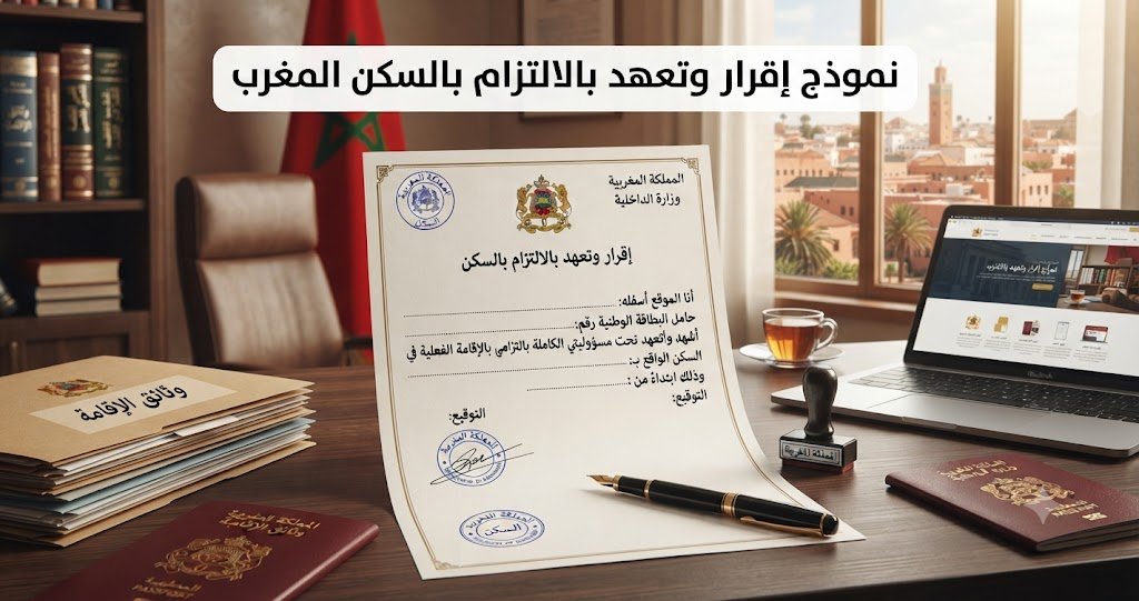 نموذج إقرار وتعهد بالالتزام بالسكن جاهز للتعديل