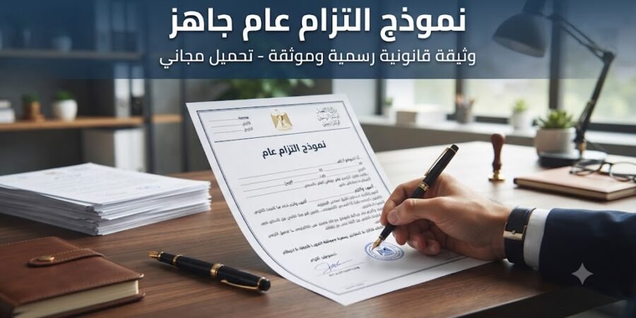 تحميل صيغة نموذج التزام عام جاهز للتعديل