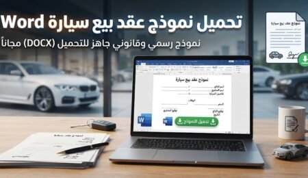 تحميل نموذج عقد بيع سيارة Word