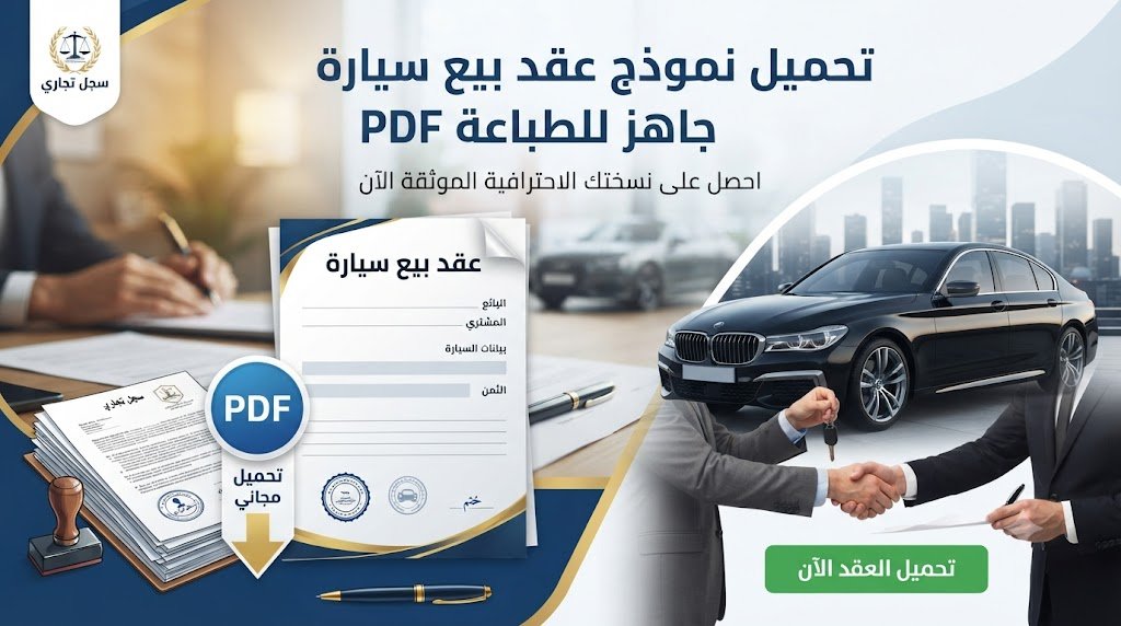 تحميل نموذج عقد بيع سيارة جاهز للطباعة PDF